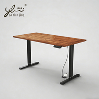 Table d'ordinateur de bureau ergonomique moderne Bureau assis-debout à moteur unique Table PC électrique réglable en hauteur