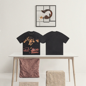 เสื้อยืดพิมพ์ลายสกรีนลายการ์ตูนสไตล์เรโทรลำลองผ้าฝ้าย 280 กรัม แนวฮิปฮอปอเมริกันแบบครอส-บอร์เดอร์ แขนสั้น ระบายอากาศได้ดี - Product Image 3