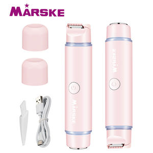 Rasoir électrique double tête MARSKE pour femmes, appareil d'<span class=keywords><strong>épilation</strong></span> corporelle complète, épilateur pour zones intimes, compact et portable - Product Image 2