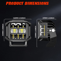 Projecteur LED Latéral 5 Pouces Super Puissant 122W, Extralight LED pour Tout-Terrain UTV RZR Pod de Lumière LED pour Polaris Commander X3