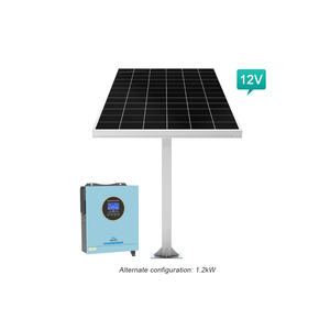 ระบบโซลาร์เซลล์แบบพกพา SunPole สำหรับใช้งานได้หลากหลาย พร้อมแบตเตอรี่ลิเธียม 12V ติดตั้งบนระเบียง โซลูชันแผงโซลาร์เซลล์ MPPT พร้อมเอาต์พุต AC - Product Image 1