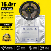 RAYMATES UL Fleksibel 16.4ft Lemon Yellow SMD 2835 120 LED/m DC12V Unit Potong 25mm Lampu Strip LED Pencahayaan Dalam Ruangan untuk Rumah