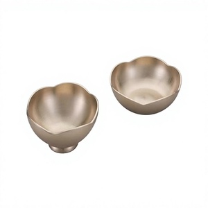 Set Of 2 Gold Color Decorative Food Bowl Superior Quality Customized Size Chocolates Bowl For Wholesale Supplier - Product Image 1