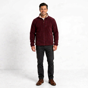<b>Men's</b> Soft Fleece <b>Jacket</b> with Full Zip Stand Collar Warm Outdoor <b>Casual</b> <b>Jacket</b> Custom Apparel Supplier - Product Image 1