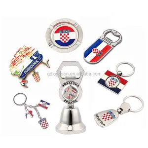 Croatian Metal Travel Gifts Hrvatska Zagreb Korcula Fridge Magnet keychain Croatia Souvenirs