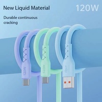 Kabel pengisi daya Super cepat 6A tipe-c, kabel transmisi Data kecepatan tinggi 120W, kabel USB tipe-c untuk ponsel cerdas, grosir, pabrik