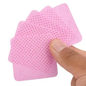 Hot selling makeup tools cleaning eyelash extension glue remover lash cotton adhesive remover pads