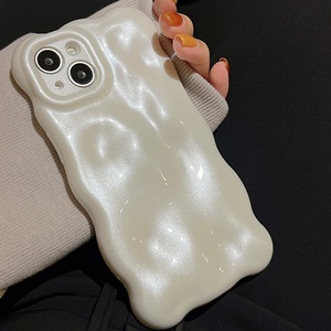 Funda Blanca Perla de Estilo Hada, Simple, Compatible con iPhone 16 Pro Max y Apple 17, Nuevo Diseño de Burbujas para 14/15 - Product Image 3