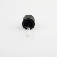 NOUVEAU produit 20/415 noir huile essentielle cosmétique bouchon compte-gouttes en plastique nervuré à l'épreuve des enfants avec bouchon pour bouteilles d'huile