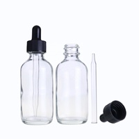 Botol Tetes Kaca, Tetes Kaca Serum Bening Boston Amber 2Oz 30Ml 60Ml 1Oz 2