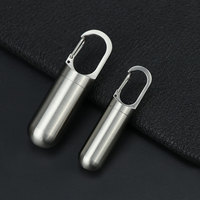 Boîte à pilules portable étanche avec boucle métallique, organisateur de capsules, rangement de granulés, étui de voyage pour médicaments, porte-clés
