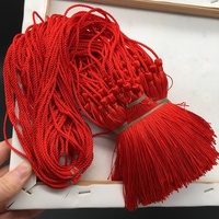 Cordon torsadé tressé gland garniture Double tête longue macramé cordon reliure corde pour artisanat maison Textile rideau vêtement décor