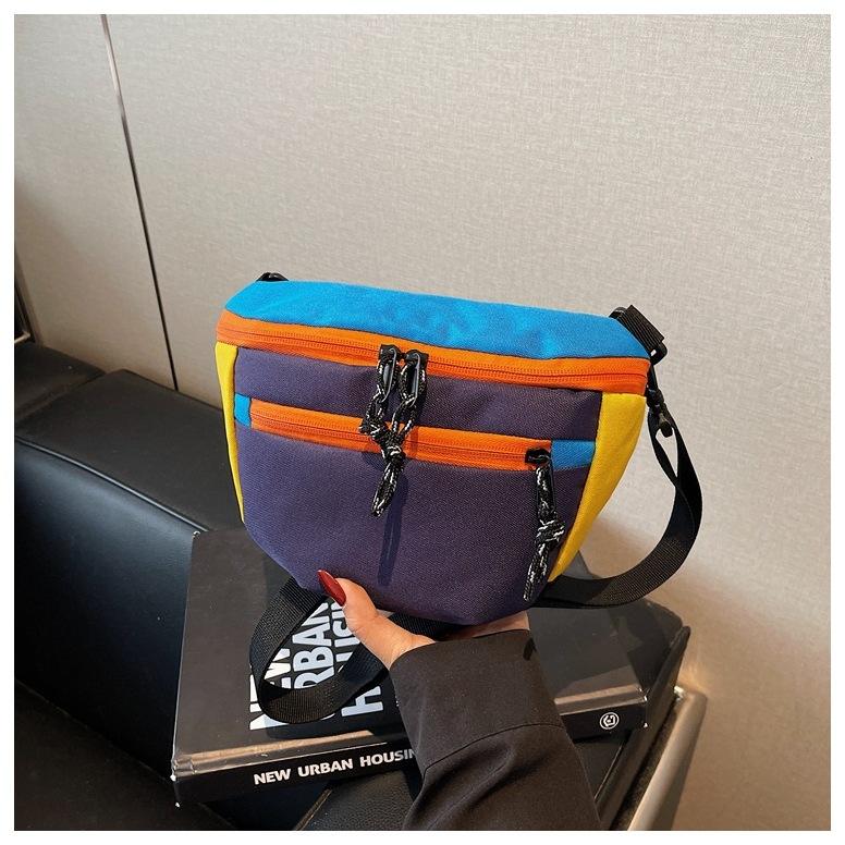 Navy blue color blocking