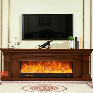 Meuble TV moderne avec foyer électrique décoratif LED multicolore, foyer réaliste pour la décoration intérieure de la maison - Product Image 3