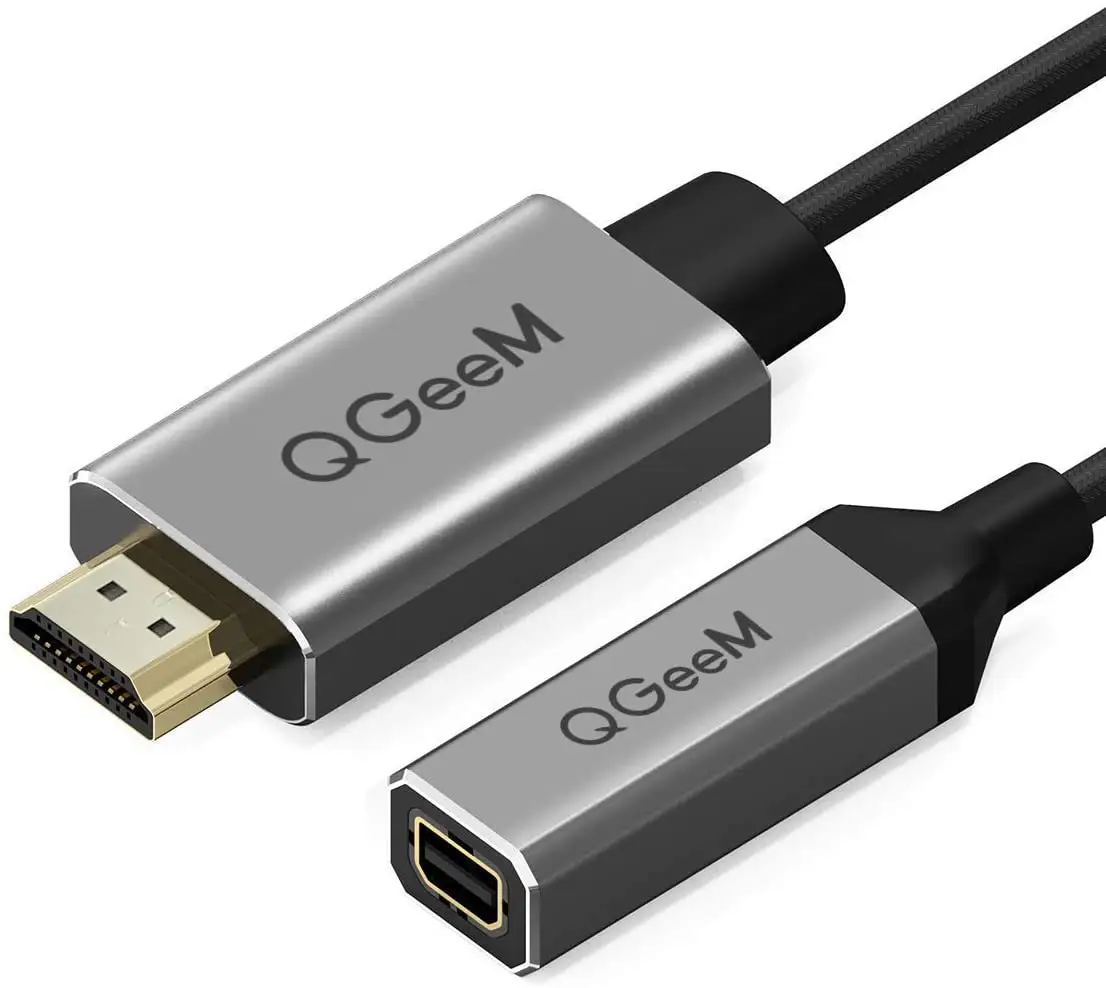 HDMI A Ke Mini DP Adapter HDMI 1.4 Laki-laki Ke Mini Displayport 1.2 Konverter Perempuan untuk HDMI Dilengkapi Sistem Mode Ganda