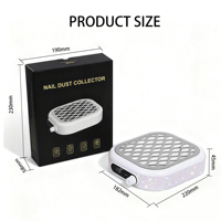 Aspirateur à poussière pour ongles rechargeable Diamond 30W avec forte aspiration, turbine puissante 6000 tr/min pour usage domestique et professionnel, faible bruit