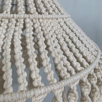 Abat-jour suspendu en macramé style bohème, housse de lampe à pampilles tissée pour la décoration de salon et de la maison