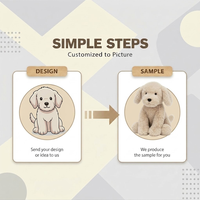 Peluche personnalisée chiot beige doux, jouet réaliste en peluche, adorable chien en peluche moelleux pour cadeau de vacances, décoration intérieure, faible MOQ, OEM, ODM