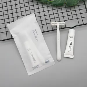 Cheap Hotel wholesale twin blade razor white medical disposable shaving razor with shaving cream for men