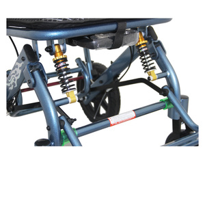 Sedia a Rotelle Manuale in Alluminio con Due Molle Ammortizzanti, Leggera e <span class=keywords><strong>Portatile</strong></span> per Viaggi - Product Image 1