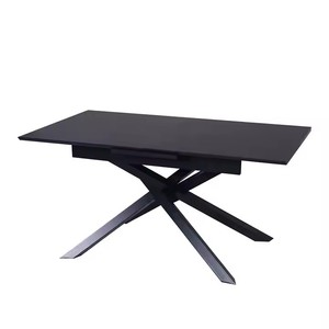 Cina mobili moderni per la casa di lusso in <span class=keywords><strong>legno</strong></span> bordo in melamina Op gambe in <span class=keywords><strong>metallo</strong></span> <span class=keywords><strong>tavolo</strong></span> da pranzo <span class=keywords><strong>allungabile</strong></span> rettangolare - Product Image 1