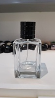 Flacon de parfum en verre transparent de haute qualité, carré ou ovale, vide, avec atomiseur et divers bouchons pour l'emballage de parfums – Prix usine