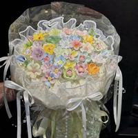 Fleurs en céramique de Jingdezhen, bouquet créatif DIY, petites fleurs, bouquet cadeau créatif, fleurs artificielles décoratives, vente en gros