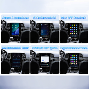Navihua Écran tactile vertical 13,6 pouces, autoradio, Android Auto, Carplay, navigation GPS pour Jeep Grand Cherokee 2014-2022 - Product Image 4