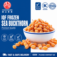 IQF Diepvries Zeebuckthornbessen, hele wilde vruchten, bulk export, industrieel gebruik
