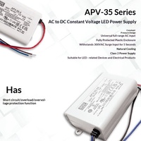Alimentation LED Mean Well APV-35-5 25W 5V 5A à tension constante, sortie unique, avec garantie de 2 ans pour écran d'affichage LED à pixels