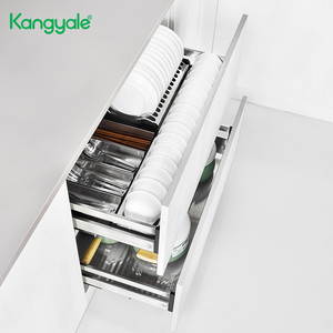 Kangyale Kitchen Cabinet Cutlery Organizer <strong>Drawer</strong> Kitchen <strong>Pull</strong> <strong>Out</strong> Dish <strong>Drawer</strong> Basket 2 Tier Sliding Cutlery <strong>Storage</strong> <strong>Drawer</strong> - Product Image 3
