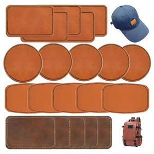 Patchs en cuir PU souple écologiques brodés avec logo personnalisé pour vêtements et chapeaux, à coudre, fournisseur en gros - Product Image 2