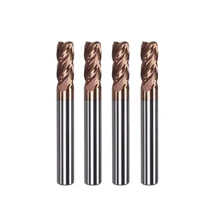 Terbaru Cnc Carbide Twist Bor Bit End Mill Titanium Alloy Khusus Milling Cutter Alat PCD Ball End Mills Cina