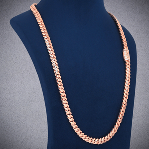 Cadena Cubana de Plata 925 con Diamantes de 9mm, Joyería Hip Hop para Hombre, Regalo de Lujo para Boda - Product Image 1