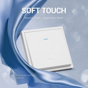 Interruptor de pared estándar europeo de 1 vía con indicador LED, interruptor táctil suave, PC ignífugo V-0, contacto plateado, 10A 250V, CE EMC - Product Image 6