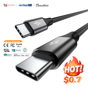Uniean สายชาร์จเร็ว60W, สาย USB Type C สายไนล่อนถักสายชาร์จความเร็วสูงใช้ได้กับโทรศัพท์แอนดรอยด์แล็ปท็อป - Product Image 1