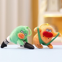 Jouets en peluche amusants, design 'Madman' en fuite, poupées mignonnes, peluches super douces en coton PP, pendentifs de sac, porte-clés, emballage en sac en filet