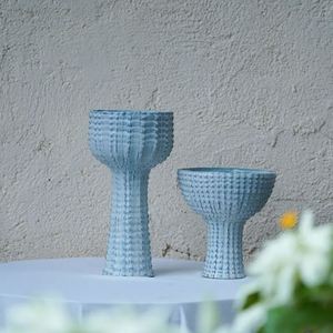 Bol à fruits en céramique bleue moderne, design original Nordic Factory, vaisselle décorative, décoration de fruits secs, accessoires pour la maison - Product Image 4