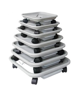 <span class=keywords><strong>De</strong></span> plástico pesado plaza se jardín macetas Rolling Plant paleta con ruedas - Product Image 1