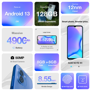 Agm Lưu ý N1 Android 13 8 + 128GB 50MP máy ảnh mở khóa vân tay 4900mAh OEM nhà sản xuất điện thoại di động 4 gam điện thoại thông minh celular - Product Image 4