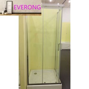 Panneaux de <span class=keywords><strong>douche</strong></span> en verre trempé 6mm 8mm au design moderne, <span class=keywords><strong>porte</strong></span> coulissante à cadre en acier inoxydable <span class=keywords><strong>avec</strong></span> style ouvert en laiton pour hôtels - Product Image 6