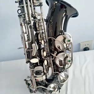 Saxophone <span class=keywords><strong>alto</strong></span> en Mi bémol noir à bon <span class=keywords><strong>prix</strong></span>, <span class=keywords><strong>instrument</strong></span> plaqué nickel - Product Image 2