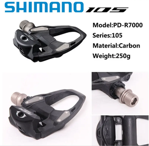 Pedales de Carretera <span class=keywords><strong>SHIMANO</strong></span> <span class=keywords><strong>105</strong></span> R7000 Pro para Bicicleta de Carretera - Diseño de Una Sola Cara con Juego de Placas SH11 - Product Image 4