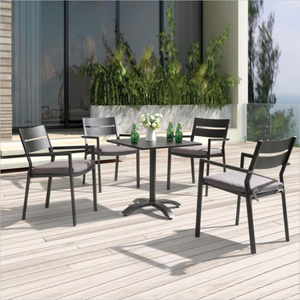 Juego de Muebles de Aluminio para Exteriores, Diseño Moderno, Mesa y Sillas para Patio, <span class=keywords><strong>Bistro</strong></span>, Hotel, Resort, Jardín, Restaurante - Product Image 2