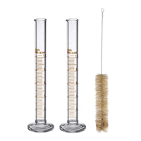 Cylindre en verre borosilicate gradué pour laboratoire, 250 ml, 500 ml, 1000 ml