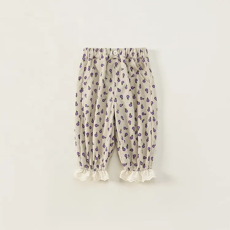 Pring-pantalones de fibra de poliéster 100% para niña, calzas idílicas de PANA con estampado floral, moda de otoño