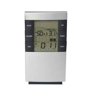 Dự báo thời tiết đồng hồ báo thức Lịch vĩnh viễn Trạm thời tiết điện tử ngày kỹ thuật số và đồng hồ đọc màn hình hiển thị LCD - Product Image 1