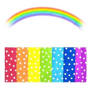 Bolsas de Papel Pequeñas de Colores Brillantes con Lunares Arcoíris para Fiestas Infantiles - Product Image 5