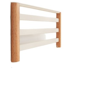 Natural Wood Cream Bathroom Towel Rack 60X70cm Corner Wall Mounted Storage Organizer With Hooks For Towels And Toiletries - Product Image 5