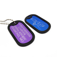 Sublimatie Lasergravure Cirkel Zwarte Rvs Blank Graveermachine Qr Code Ketting Custom Pet Product Naam Id Tag